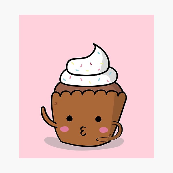 Item preview, Cute  cream cupcake illustration designed and sold by CutestShopEver.