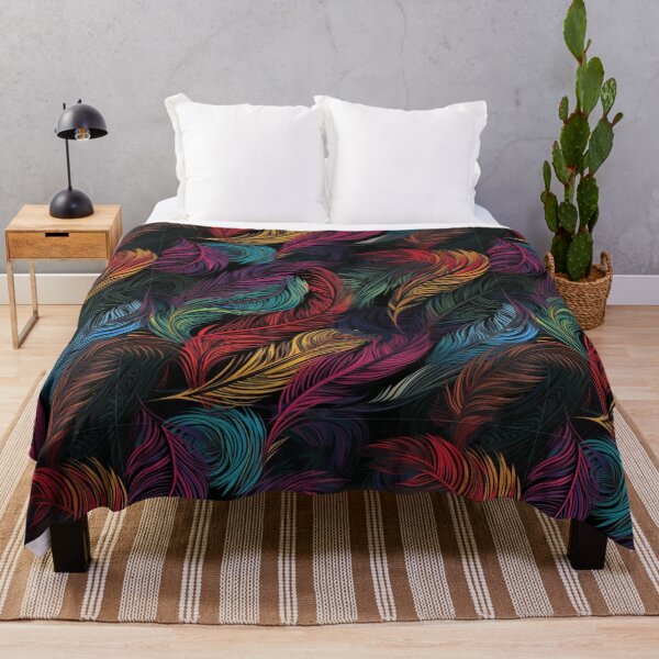 Item preview, Ombre Colourful Feathers Digital Pattern designed and sold by zolarche.