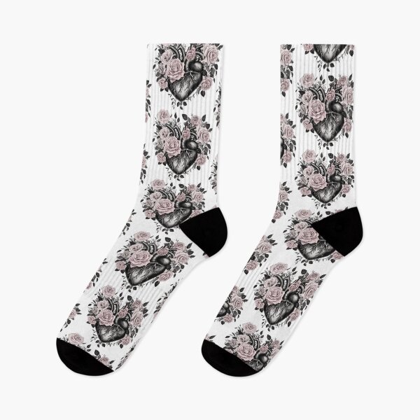 Item preview, Pink Gothic Floral Heart  designed and sold by Flyleaf-Prints.
