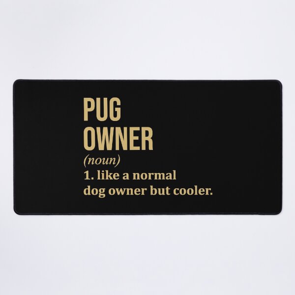 Item preview, Pug Dog Owner Definition in Gold designed and sold by XCIV.