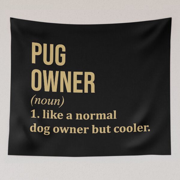 Item preview, Pug Dog Owner Definition in Gold designed and sold by XCIV.