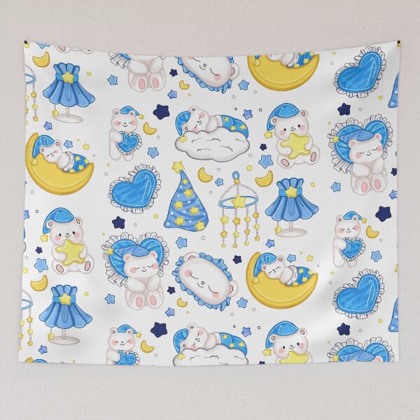 Item preview, Cute Bear Dreamland: Sleeping Cubs and Kawaii Designs designed and sold by BunBuntheDog-.