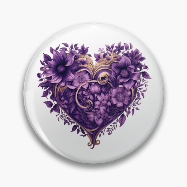 Item preview, Lavender Floral Heart designed and sold by usablestores.
