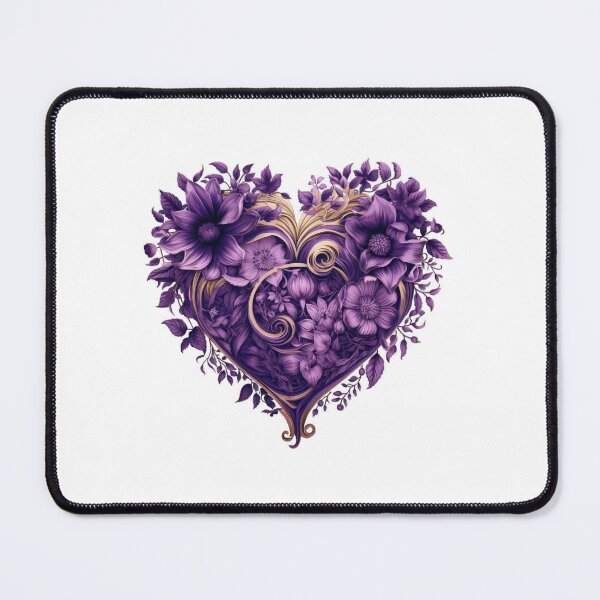 Item preview, Lavender Floral Heart designed and sold by usablestores.