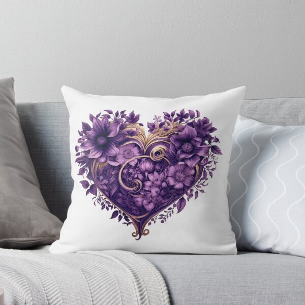 Item preview, Lavender Floral Heart designed and sold by usablestores.