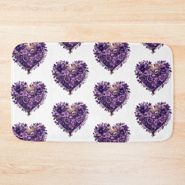 Item preview, Lavender Floral Heart designed and sold by usablestores.