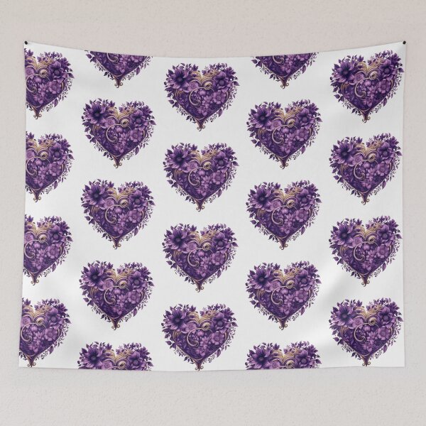 Item preview, Lavender Floral Heart designed and sold by usablestores.