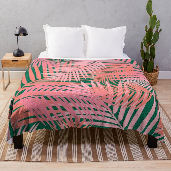 Item preview, Coral Pink Palms Digital Pattern designed and sold by zolarche.