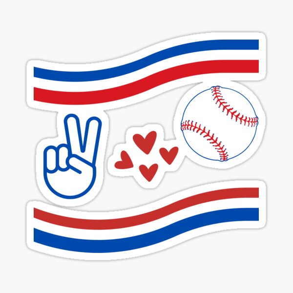 Item preview, Peace Love and Baseball designed and sold by ValsCrazyCats.