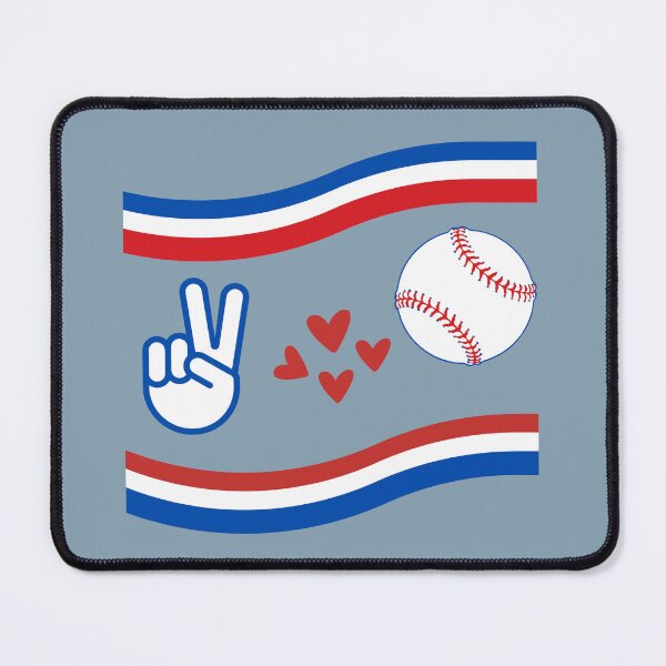 Item preview, Peace Love and Baseball designed and sold by ValsCrazyCats.
