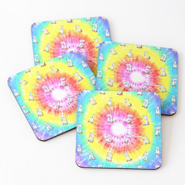 Item preview, Typography and Birds on Tie Dye Pattern designed and sold by KC Morcom.