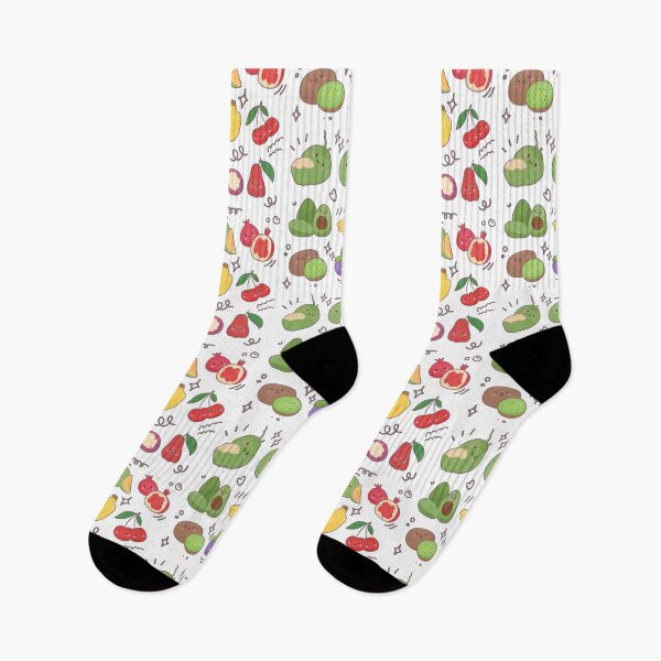 Item preview, Cute Fruits - Kawaii Coconut Melon Pomegranate Avocado Banana Cherry Kiwi Mangosteen Rose Apple designed and sold by BunBuntheDog-.