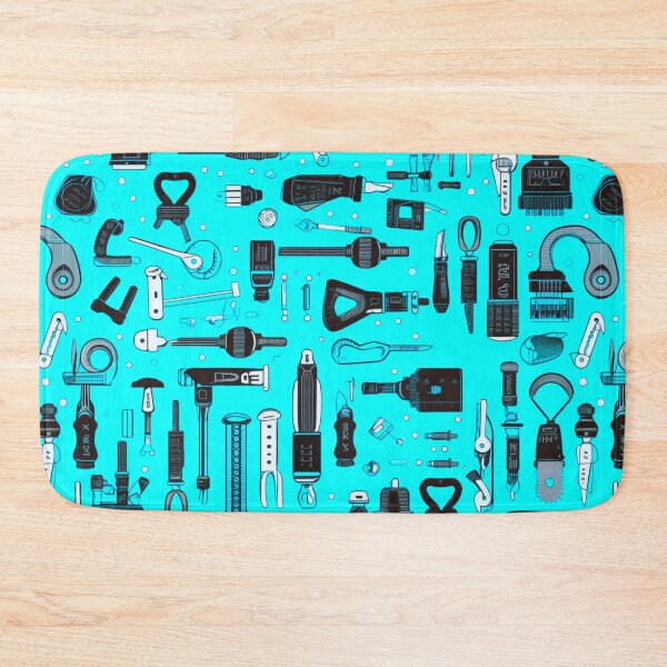Item preview, Neon Blue Toolbox Digital Pattern designed and sold by zolarche.