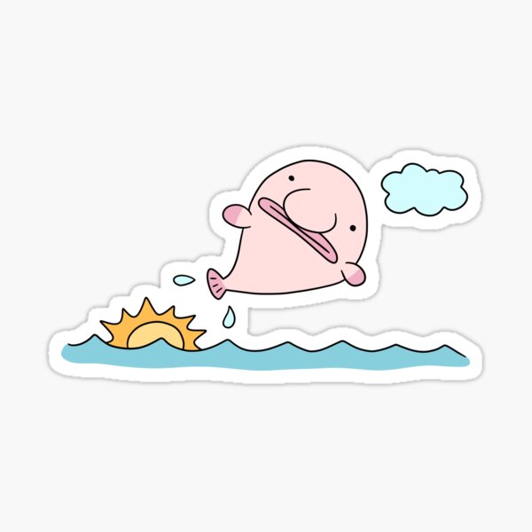 a photo of a blobfish jumping from the water like a