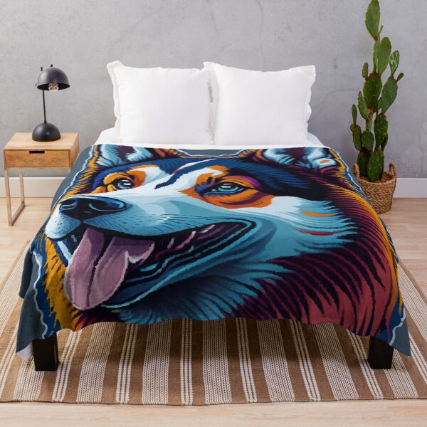 Item preview, Cute Husky, happy, smiling designed and sold by CatCoconut-Art.