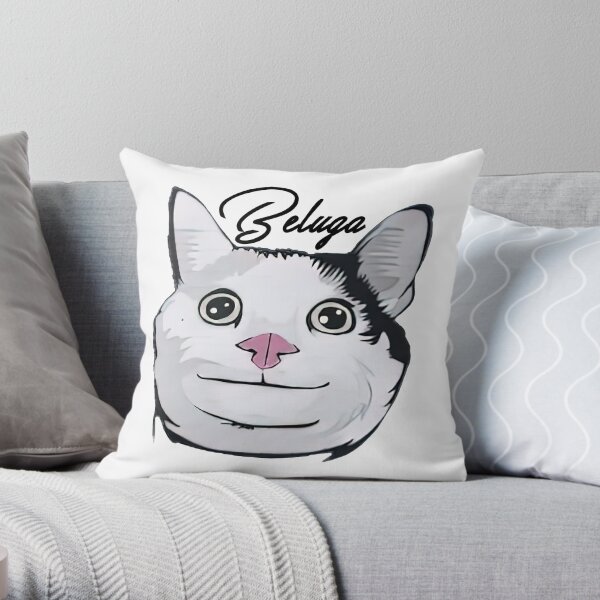 Beluga Cat - Beluga Cat Meme - Pillow