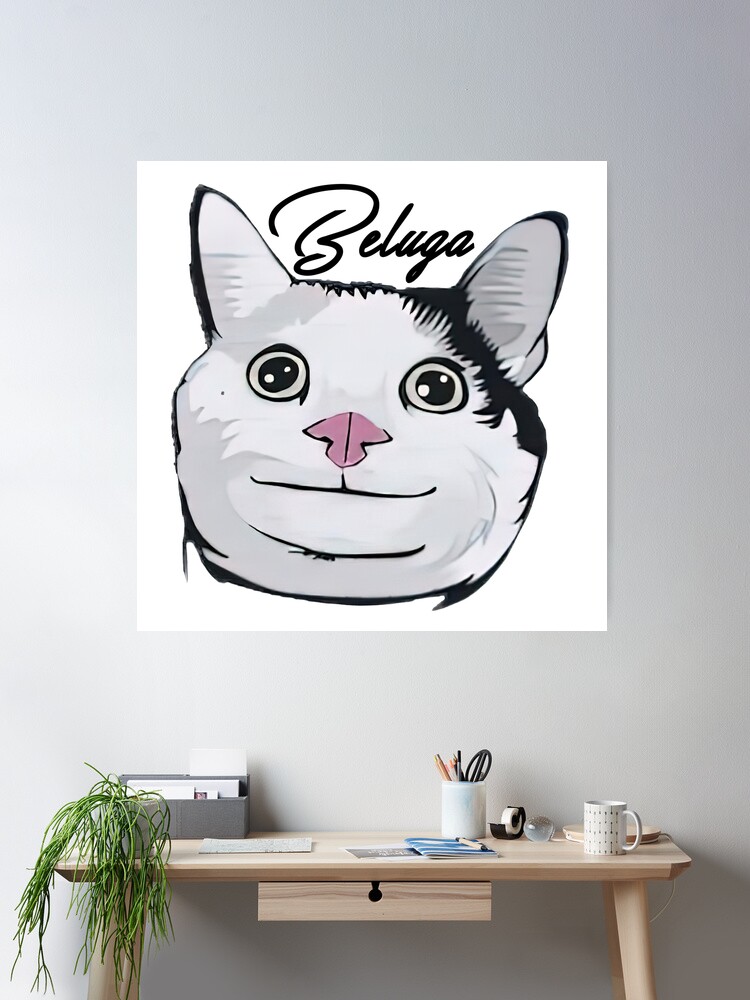 beluga cat meme | Art Board Print