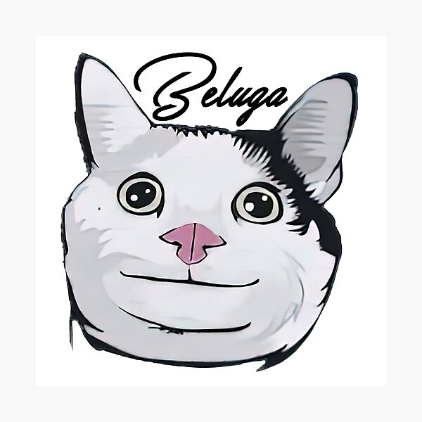 Funny Meme Cat Face Cartoon Style Stock Illustration 2219351087