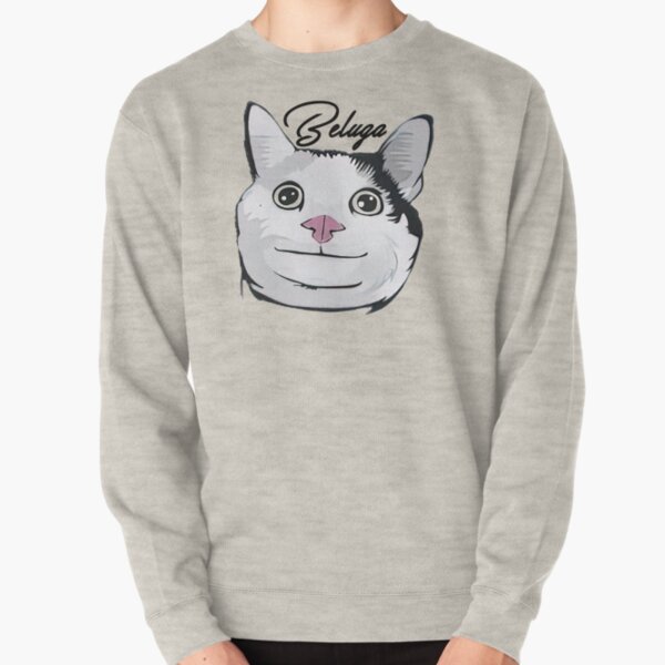 Beluga Cat Pullover Hoodie