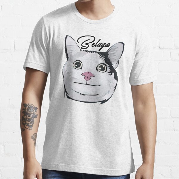 Beluga Cat Meme Face Smiling T Shirt Cotton Men Women Diy Print