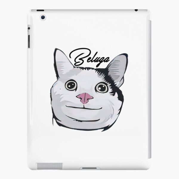 Polite Cat Meme Featuring Cute Beluga Cat A Funny Cat Meme Depicting A Cute  Cat Smiling, Funny Cat Pun And A Happy Cat | iPad Case & Skin