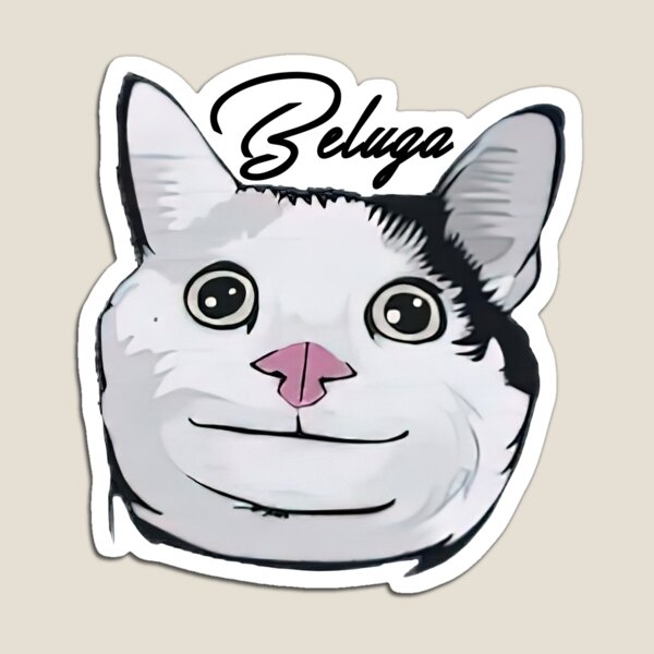 Beluga cat discord meme Magnet for Sale by anins-azuree