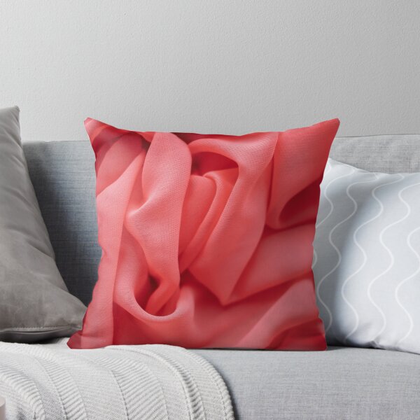 Item preview, Enchanting Salmon Pink Patterned Pillows for a Touch of Luxury - home decoration designed and sold by Harsh Mhatre.