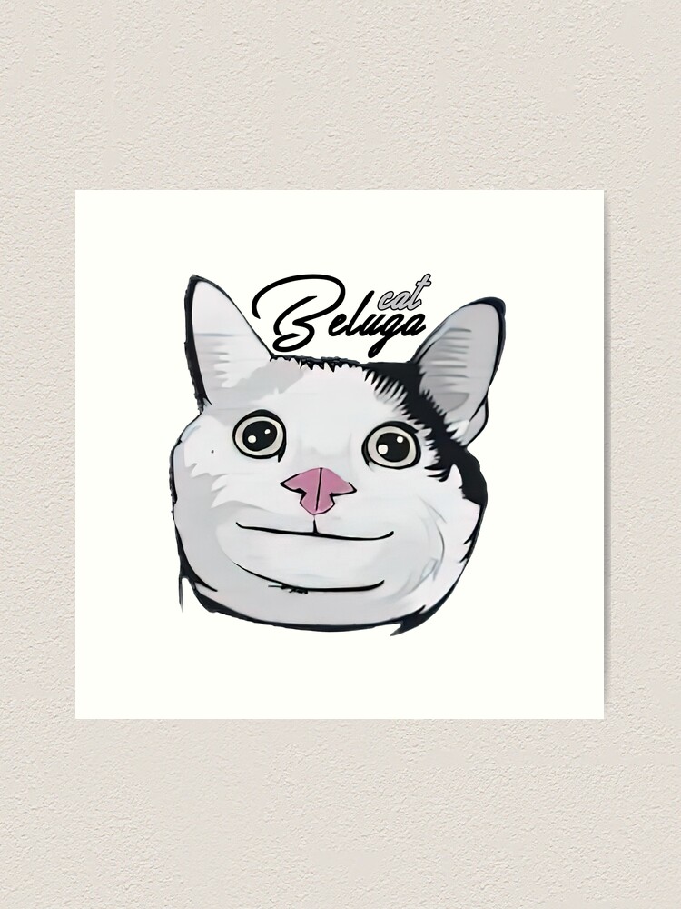 Beluga cat discord meme Photographic Print for Sale by anins-azuree