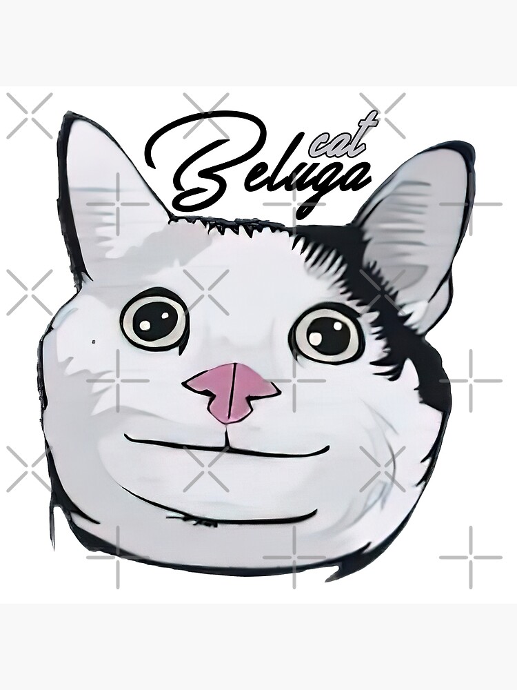 beluga cat discord meme Greeting Card for Sale by anins-azuree