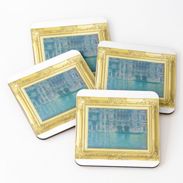 Item preview, MONET - Gold Frame Palazzo da Mula, Venice (1908) by Claude Monet landscape designed and sold by AndromedaWeb.