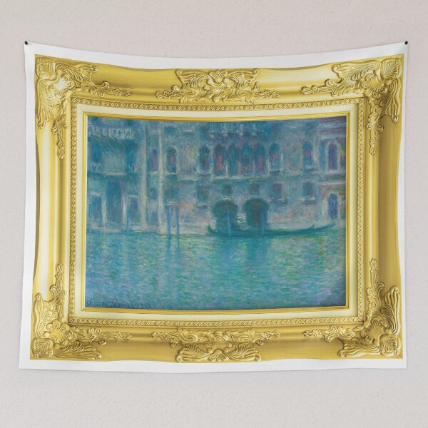 Item preview, MONET - Gold Frame Palazzo da Mula, Venice (1908) by Claude Monet landscape designed and sold by AndromedaWeb.