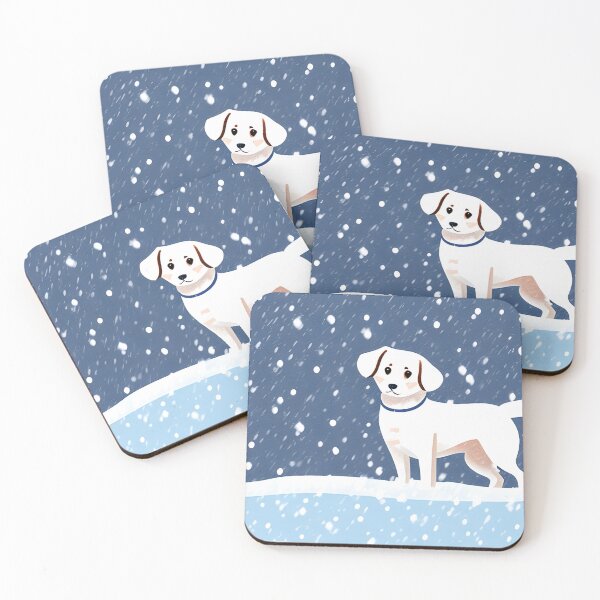 Item preview, An illustration of a dog in the snow designed and sold by MoonHeeSoo.