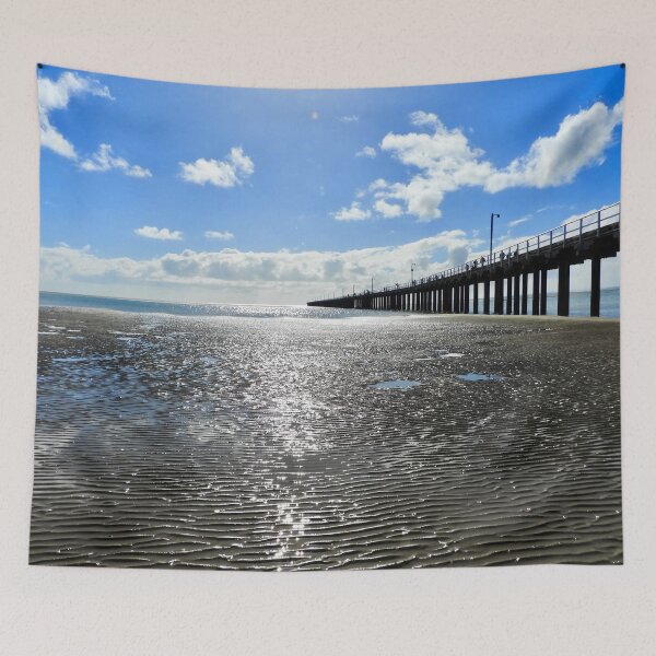 Item preview, Urangan Pier Hervey Bay low tide designed and sold by Mark Grimsley.