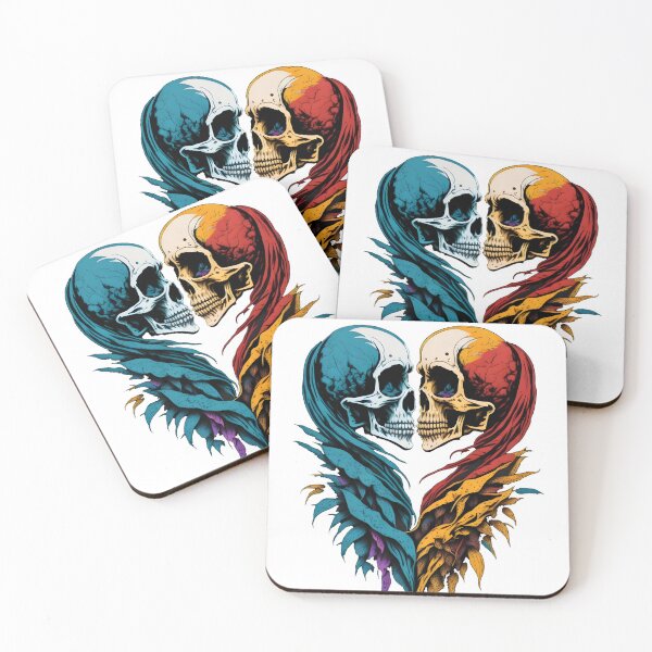 Item preview, skeleton kiss designed and sold by BearsAndSkulls.