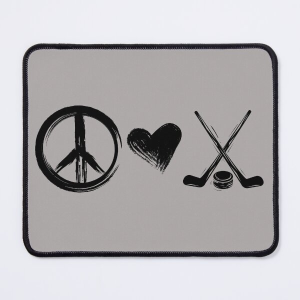 Item preview, Peace Love and Hockey designed and sold by ValsCrazyCats.