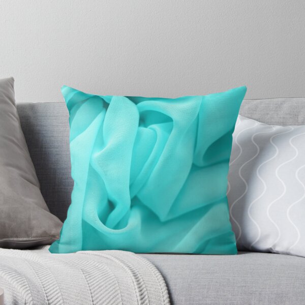 Item preview, Whimsical Elegance: Enchanting Light Cyan Color Pattern Pillows Home Decor designed and sold by Harsh Mhatre.