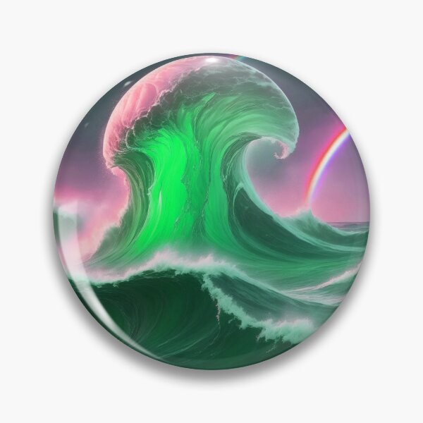 Item preview, Magical Ocean Waves Sunset Space Milky Way Nebula Rainbow designed and sold by SassyArtistry.