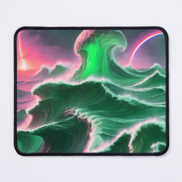 Item preview, Magical Ocean Waves Sunset Space Milky Way Nebula Rainbow designed and sold by SassyArtistry.