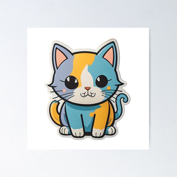 Item preview, Cutie kawaii cat number 1 designed and sold by SpecialForceART.
