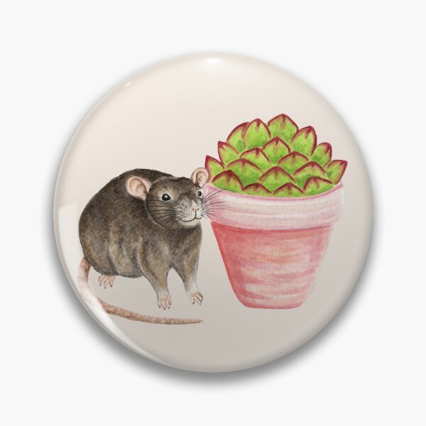 Item preview, Rat with Succulent Plant designed and sold by WolfySilver.