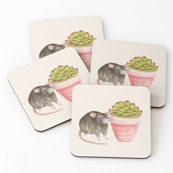 Item preview, Rat with Succulent Plant designed and sold by WolfySilver.