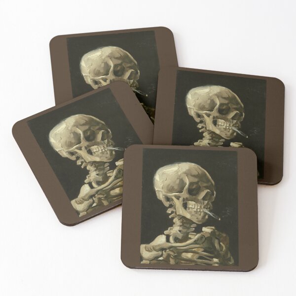 Item preview, Head of a Skeleton with a Burning Cigarette - Vincent Van Gough  	 	 designed and sold by ufmmrcchl73.