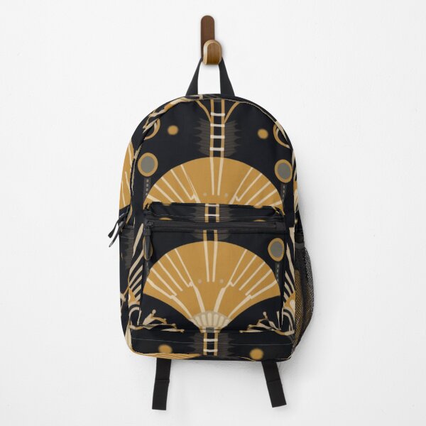 Item preview, 1930’s Art Deco Black & Gold Fan Digital Pattern designed and sold by zolarche.