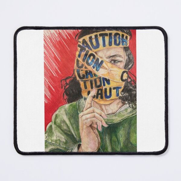Item preview, Woman With Caution Tape on Face Graphic designed and sold by keisi-duron.