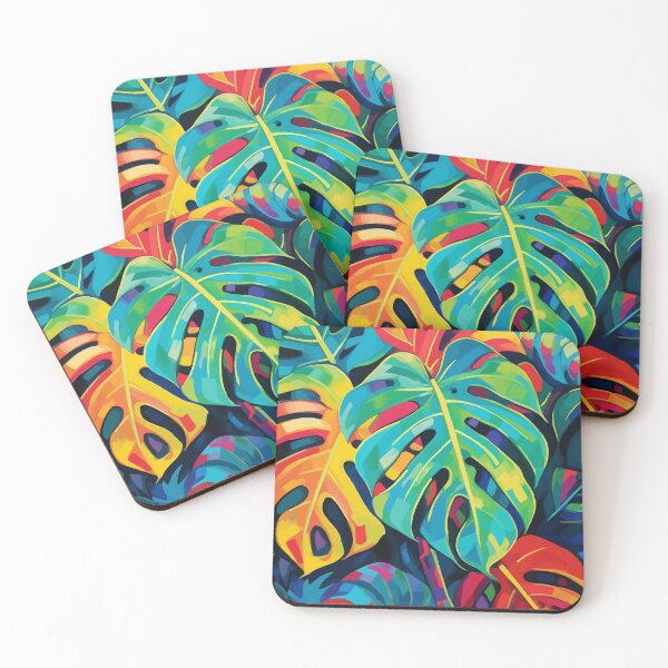 Item preview, Colorful Monstera designed and sold by Meoisa.