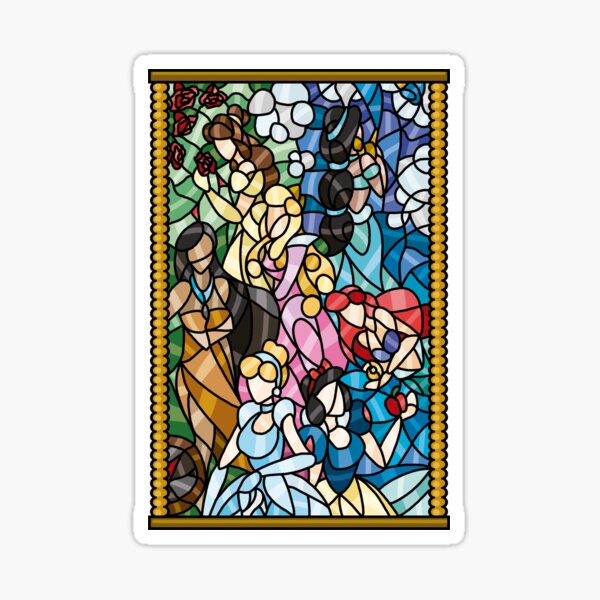 Rapunzel's Tower Stained Glass Window Sun Catcher Sticker