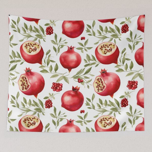Item preview, Summer fruit basket series - Pomegranate watercolor impressions designed and sold by Adriano Carrideo.