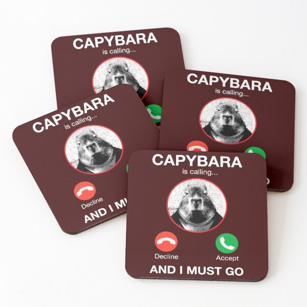Artikelvorschau, Capybara ruft an und ich muss lustiges Capybara-Telefon gehen entworfen und verkauft von leacha.