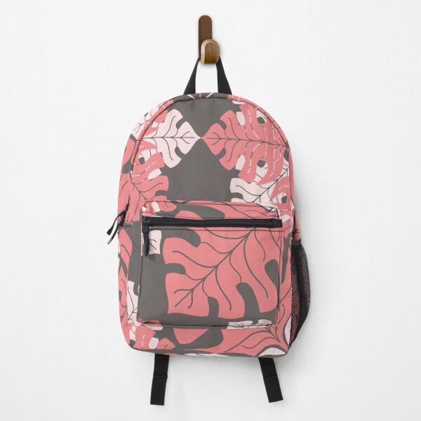 Item preview, Pattern pink monstera leaves designed and sold by MyMaryDesign.