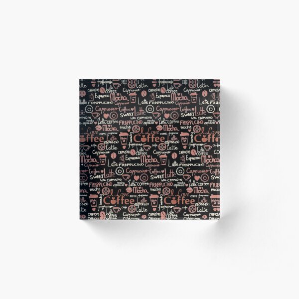 Love Coffee Acrylic Block